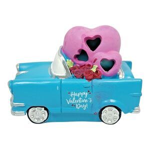 Happy Valentine's Day Light Up Convertible Car Decor Roses Hearts Multicolor
